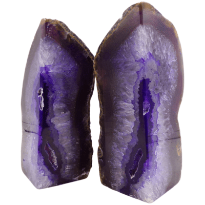 Purple Agate Bookends (150mm x 160mm) - Image 3