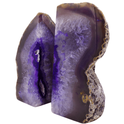 Purple Agate Bookends (150mm x 160mm) - Image 2