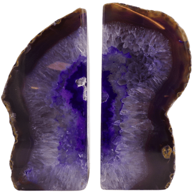 Purple Agate Bookends (150mm x 160mm)