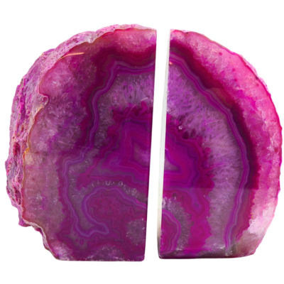 Pink Agate Bookends (160mm x 130mm)