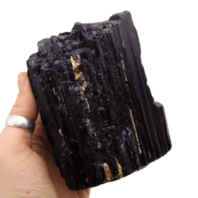 Black Tourmaline Natural Cut Base Tower (1.3KG) - Image 4