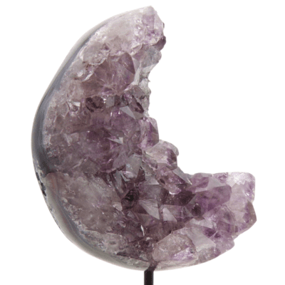 Druzy Amethyst Moon On Metal Stand (125mm x 65mm) - Image 2