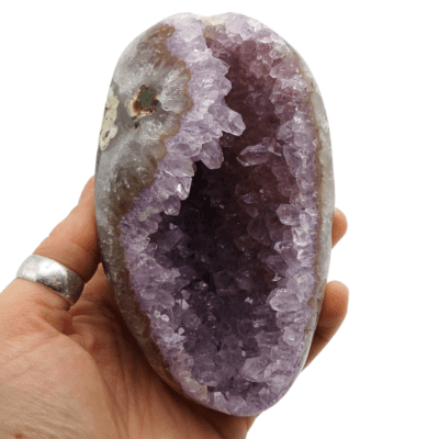 Druzy Uruguayan Amethyst Geode (632g) - Image 3