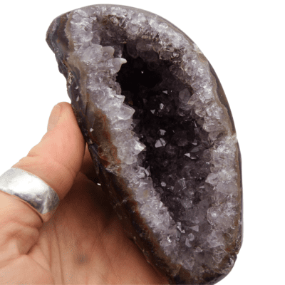 Druzy Uruguayan Amethyst Geode (414g) - Image 4