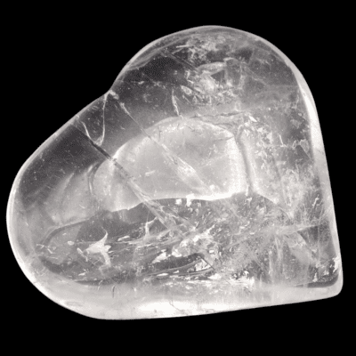 Clear Quartz Heart (60mm x 50mm) - Image 3