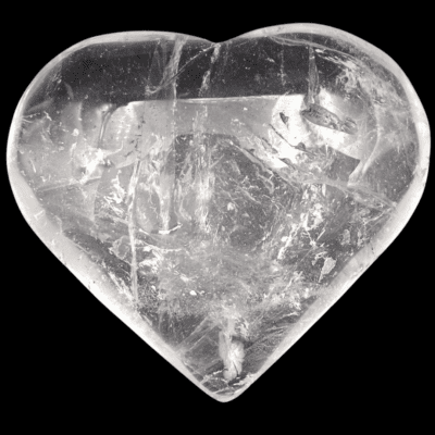 Clear Quartz Heart (60mm x 50mm) - Image 2