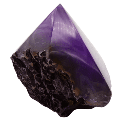 Dyed Purple Agate Cut Base Point (75mm) - Image 3