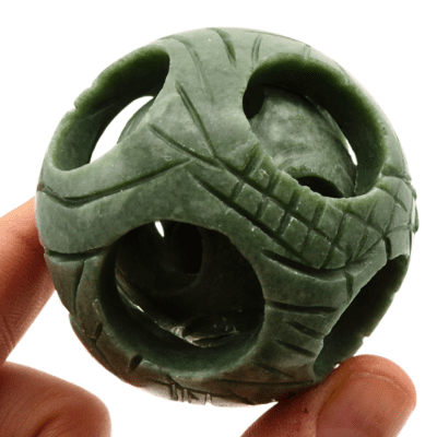 Jade Puzzle Ball - Approx Dimensions: 55mm x 50mm - Image 3