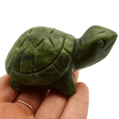 Jade Turtle Carving - Approx Dimensions: 90mm x 55mm - Image 4