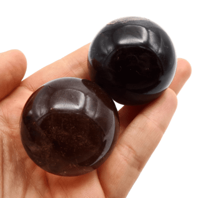 Smoky Quartz Spheres x 2 (176g) - Image 3