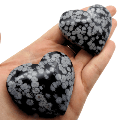 Snowflake Obsidian Hearts (148g) - Image 4