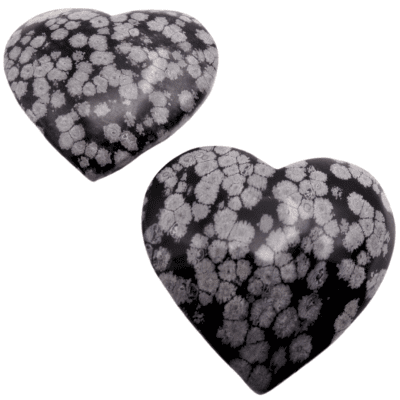 Snowflake Obsidian Hearts (148g) - Image 2