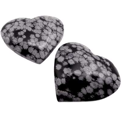 Snowflake Obsidian Hearts (146g) - Image 2