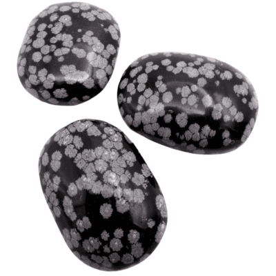 Snowflake Obsidian Palmstones x 3 (160g) - Image 3