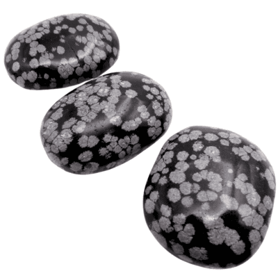 Snowflake Obsidian Palmstones x 3 (160g) - Image 2