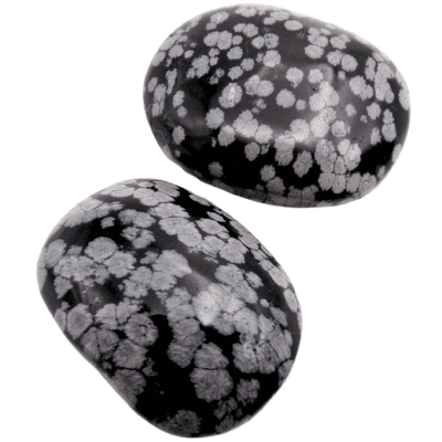 Snowflake Obsidian Palmstones x 2 (144g) - Image 2