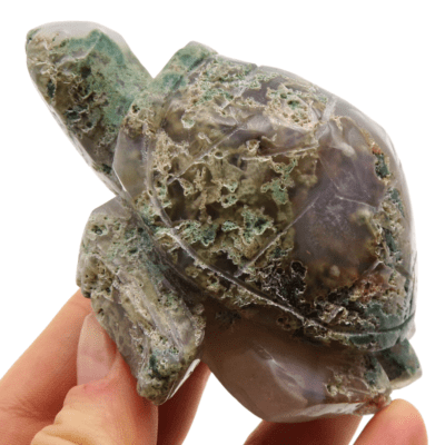 Moss Agate Turtle (110mm x 80mm) - Image 5