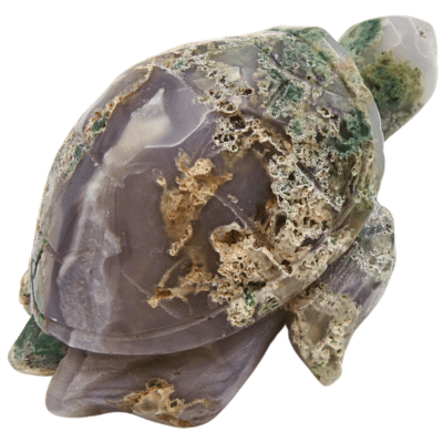 Moss Agate Turtle (110mm x 80mm) - Image 4