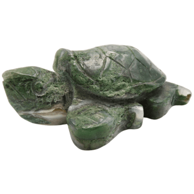 Moss Agate Turtle (115mm x 60mm) - Image 2