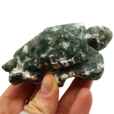 Moss Agate Turtle (100mm x 70mm) - Image 5