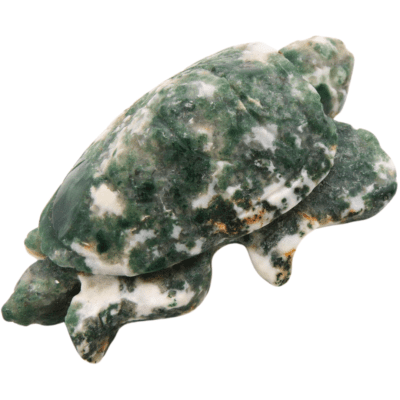 Moss Agate Turtle (100mm x 70mm) - Image 3