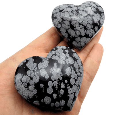 Snowflake Obsidian Hearts (166g) - Image 4