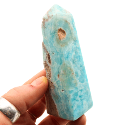 Blue Aragonite Polished Obelisk (100mm) - Image 4