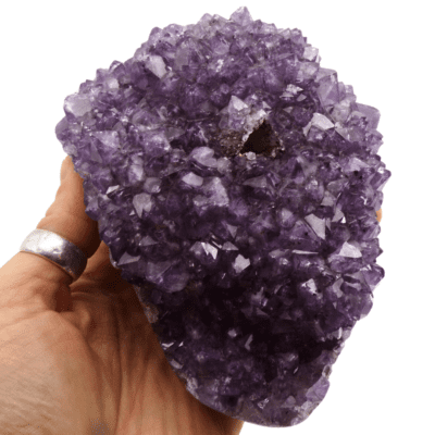 Polished Amethyst Druzy Bed Formation (942g) - Image 6