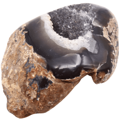 Natural Agate Polished Geode (130mm x 95mm) - Image 3