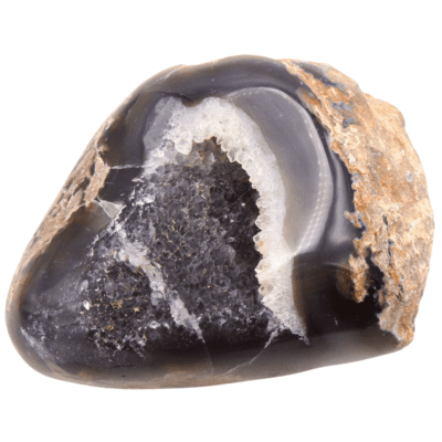 Natural Agate Polished Geode (130mm x 95mm) - Image 2