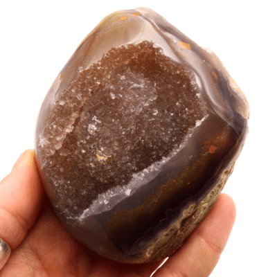 Natural Agate Polished Geode (100mm x 80mm) - Image 5