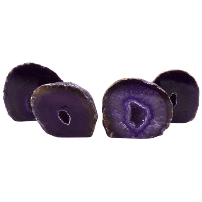 Purple Agate Druzy Geode x 4 (436g) - Image 3