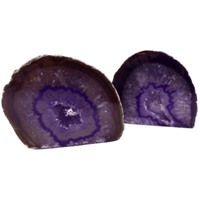 Purple Agate Druzy Geode x 2 (455g) - Image 3