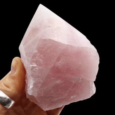 Rose Quartz Cut Base Point (90mm) - Image 4