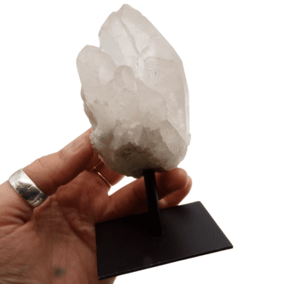 Brazilian Quartz Cluster On Metal Stand (125mm x 70mm) - Image 4