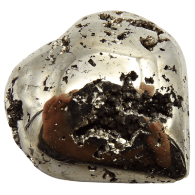 Druzy Pyrite Heart (55mm x 55mm) - Image 3