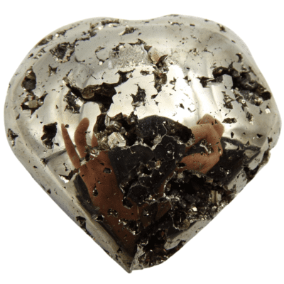 Druzy Pyrite Heart (40mm x 50mm) - Image 2