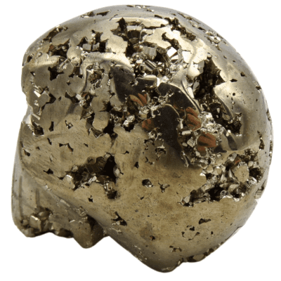 Druzy Pyrite Skull Carving (60mm x 42mm) - Image 4