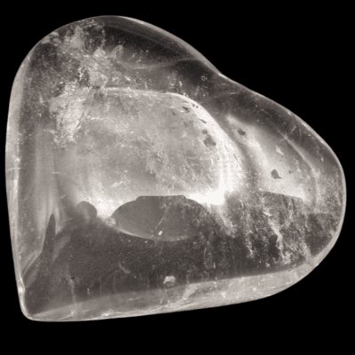 Clear Quartz Heart (58mm x 50mm) - Image 3