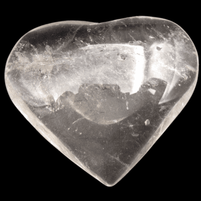 Clear Quartz Heart (58mm x 50mm) - Image 2