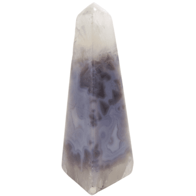 Natural Agate Druzy Obelisk (128mm x 45mm) - Image 4