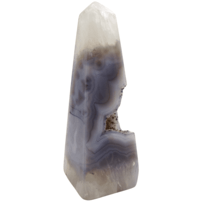 Natural Agate Druzy Obelisk (128mm x 45mm) - Image 2