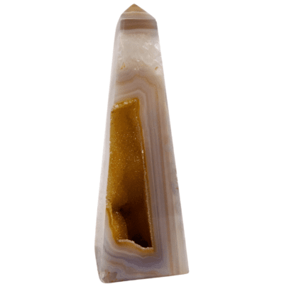 Natural Agate Druzy Obelisk (138mm x 45mm) - Image 2