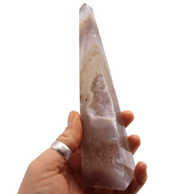 Natural Agate Druzy Obelisk (165mm x 40mm) - Image 4