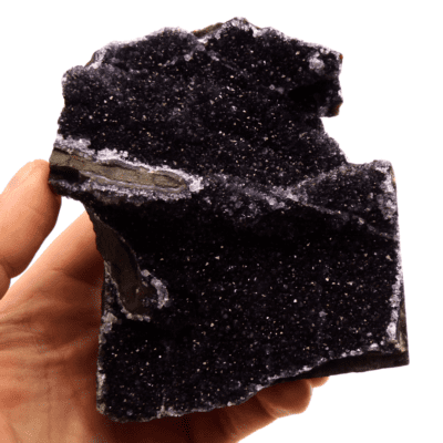 Midnight Black Amethyst Druze Formation (540g) - Image 4