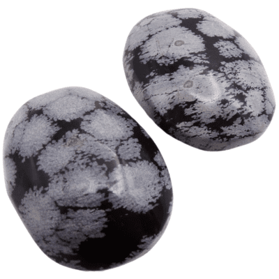 Snowflake Obsidian Palmstones x 2 (176g) - Image 3