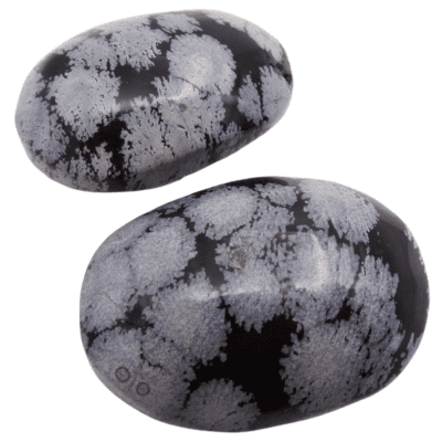 Snowflake Obsidian Palmstones x 2 (176g) - Image 2