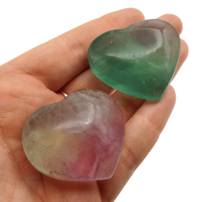 Fluorite Hearts x 2 (86g) - Image 4