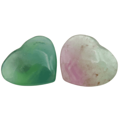 Fluorite Hearts x 2 (86g) - Image 3