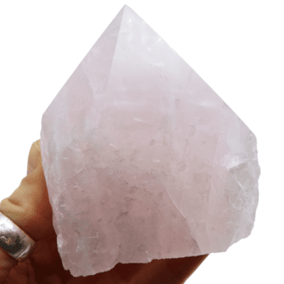 Rose Quartz Cut Base Point (80mm) - Image 4